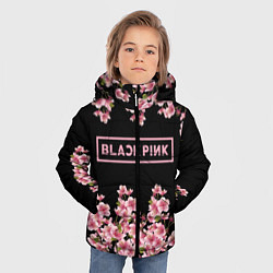 Куртка зимняя для мальчика Black Pink: Delicate Sakura, цвет: 3D-красный — фото 2