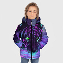 Куртка зимняя для мальчика Неоновый тигр, цвет: 3D-красный — фото 2