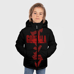 Куртка зимняя для мальчика Godzilla: Hieroglyphs, цвет: 3D-светло-серый — фото 2