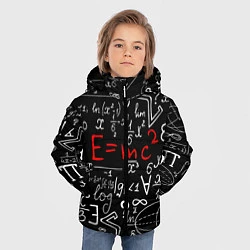 Куртка зимняя для мальчика Формулы физики, цвет: 3D-черный — фото 2