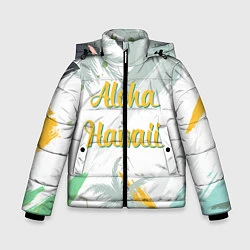 Куртка зимняя для мальчика Aloha Hawaii, цвет: 3D-светло-серый