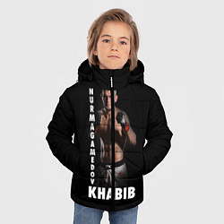 Куртка зимняя для мальчика Хабиб: Дагестанский борец, цвет: 3D-черный — фото 2