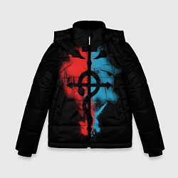 Куртка зимняя для мальчика Стальной алхимик, цвет: 3D-красный