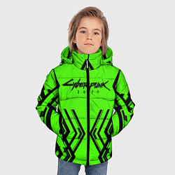 Куртка зимняя для мальчика Cyberpunk 2077: Acid Green, цвет: 3D-черный — фото 2