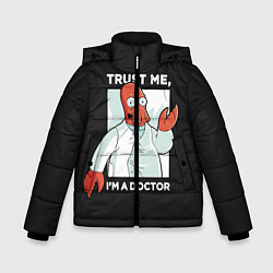 Куртка зимняя для мальчика Zoidberg: Trust Me, цвет: 3D-черный