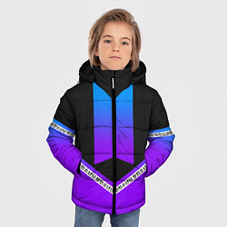 Куртка зимняя для мальчика BTS: Neon Symbol, цвет: 3D-черный — фото 2