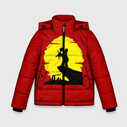Куртка зимняя для мальчика Гомер и барт, цвет: 3D-красный