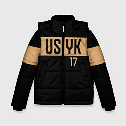Куртка зимняя для мальчика USYK, цвет: 3D-черный
