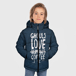 Куртка зимняя для мальчика Ghouls Love Coffee, цвет: 3D-черный — фото 2