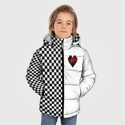 Куртка зимняя для мальчика ФРЕНДЗОНА: Шахматы, цвет: 3D-черный — фото 2