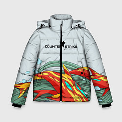 Куртка зимняя для мальчика CS:GO Aquamarine Revenge, цвет: 3D-черный