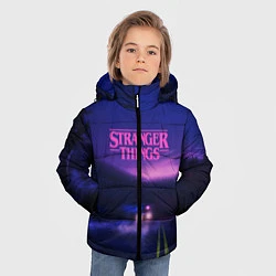 Куртка зимняя для мальчика Stranger Things: Neon Road, цвет: 3D-светло-серый — фото 2