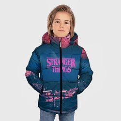 Куртка зимняя для мальчика Stranger Things: Pink Heaven, цвет: 3D-черный — фото 2