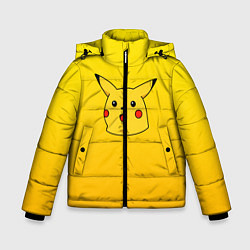 Куртка зимняя для мальчика Удивленный Пикачу, цвет: 3D-красный
