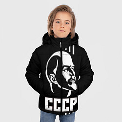Куртка зимняя для мальчика СССР Ленин, цвет: 3D-черный — фото 2