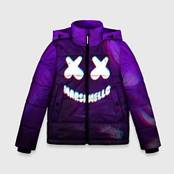 Куртка зимняя для мальчика Marshmello: Violet Glitch, цвет: 3D-черный