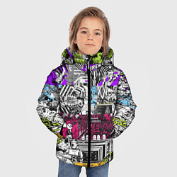 Куртка зимняя для мальчика Watch Dogs: Pattern, цвет: 3D-черный — фото 2