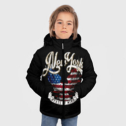 Куртка зимняя для мальчика New York, state of mind, цвет: 3D-светло-серый — фото 2