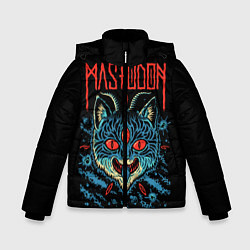 Куртка зимняя для мальчика Mastodon: Demonic Cat, цвет: 3D-светло-серый