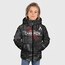 Куртка зимняя для мальчика You Are The Champion, цвет: 3D-черный — фото 2