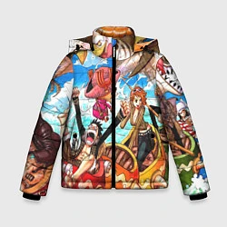 Куртка зимняя для мальчика One Piece, цвет: 3D-светло-серый