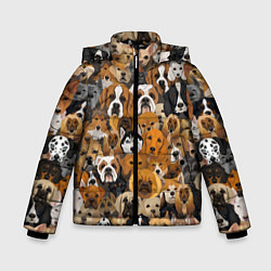 Куртка зимняя для мальчика Породы собак, цвет: 3D-черный