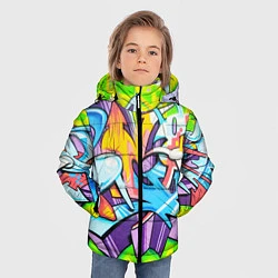 Куртка зимняя для мальчика Неоновая кислота, цвет: 3D-красный — фото 2