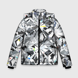 Куртка зимняя для мальчика Бриллиантовое мерцание, цвет: 3D-черный