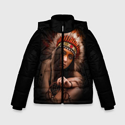 Зимняя куртка для мальчика Индейская девушка