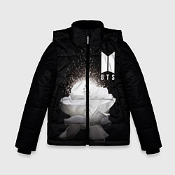 Куртка зимняя для мальчика BTS Flower, цвет: 3D-черный