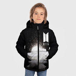 Куртка зимняя для мальчика BTS Flower, цвет: 3D-черный — фото 2