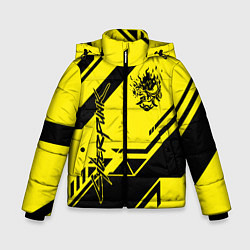 Куртка зимняя для мальчика Cyberpunk 2077: Yellow Samurai, цвет: 3D-светло-серый