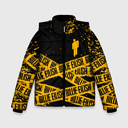 Куртка зимняя для мальчика BILLIE EILISH: Yellow & Black Tape, цвет: 3D-черный