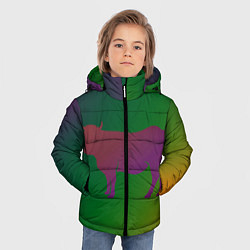 Куртка зимняя для мальчика Короватрехцветный градиент, цвет: 3D-черный — фото 2