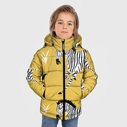 Куртка зимняя для мальчика Зебра арт, цвет: 3D-черный — фото 2