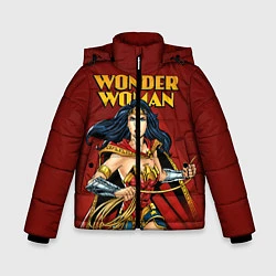 Куртка зимняя для мальчика Wonder Woman, цвет: 3D-светло-серый