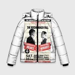 Куртка зимняя для мальчика The reichenbach fall, цвет: 3D-черный