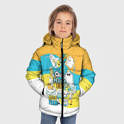 Куртка зимняя для мальчика Adventure Time, цвет: 3D-светло-серый — фото 2