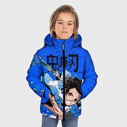 Куртка зимняя для мальчика Demon Slayer Kimetsu no Yaiba, цвет: 3D-черный — фото 2