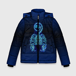 Куртка зимняя для мальчика Знаки Зодиака Скорпион, цвет: 3D-черный