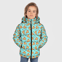 Куртка зимняя для мальчика Пицца, цвет: 3D-черный — фото 2