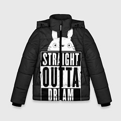 Куртка зимняя для мальчика Тоторо Straight outta dream, цвет: 3D-светло-серый