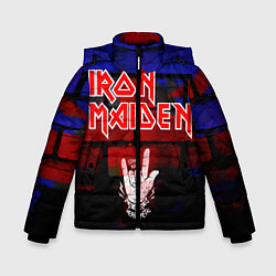 Куртка зимняя для мальчика Iron Maiden, цвет: 3D-черный