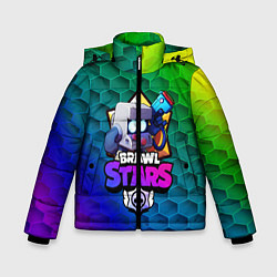 Куртка зимняя для мальчика BRAWL STARS 8-BIT, цвет: 3D-черный