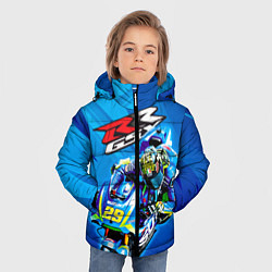Куртка зимняя для мальчика Suzuki MotoGP, цвет: 3D-светло-серый — фото 2