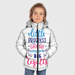 Куртка зимняя для мальчика Полезная мотивация для работы, цвет: 3D-черный — фото 2