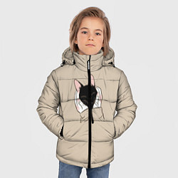 Куртка зимняя для мальчика Милая кошечка, цвет: 3D-черный — фото 2