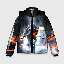 Куртка зимняя для мальчика Battlefield, цвет: 3D-светло-серый