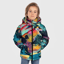 Куртка зимняя для мальчика Абстрактный рисунок, цвет: 3D-красный — фото 2