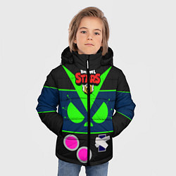 Куртка зимняя для мальчика BRAWL STARS 8-BIT VIRUS, цвет: 3D-черный — фото 2